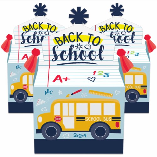 Big Dot of Happiness Back to School Treat Party Favors First Day of School Gable Boxes 12 Ct Perspective: back