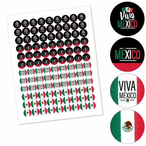 Big Dot of Happiness Viva Mexico - Party Sticker Favors - Labels Fit Hershey’s Kisses 108 Ct Perspective: back