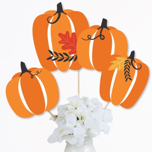 Big Dot of Happiness Fall Pumpkin - Halloween or Thanksgiving Centerpiece Table Toppers 15 Ct Perspective: back