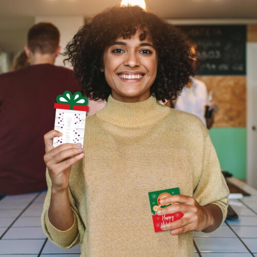 Big Dot of Happiness Gingerbread Christmas Holiday Money & Gift Card Nifty Gifty Holders 8 Ct Perspective: back