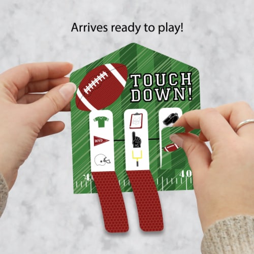 Big Dot of Happiness End Zone Football Birthday Party Game Cards