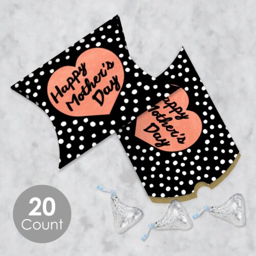Big Dot of Happiness Best Mom Ever Favor Gift Mother's Day Party Petite Pillow Boxes 20 Ct Perspective: back
