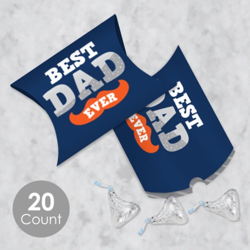 Big Dot of Happiness Happy Father's Day Favor Gift Love Dad Party Petite Pillow Boxes 20 Ct Perspective: back