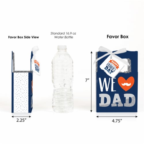 Big Dot of Happiness Happy Father's Day - We Love Dad Party Favor Boxes - Set of 12 Perspective: back