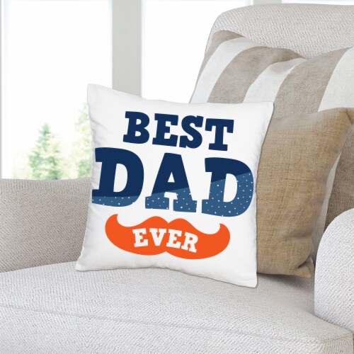 Big Dot of Happiness Happy Father's Day Love Dad Party Home Decor Throw Pillow Cover 16 x 16 Perspective: back