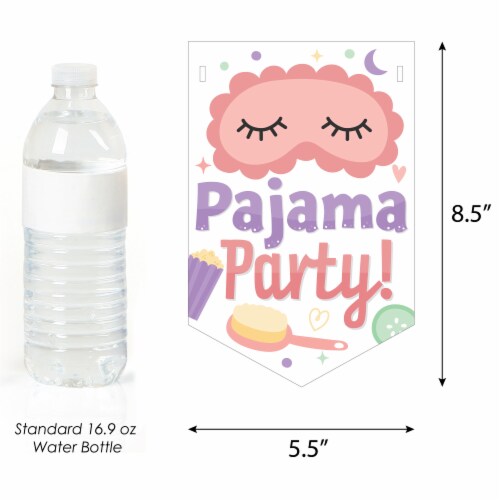 Big Dot of Happiness Pajama Slumber Party -  Birthday Party Bunting Banner Decorations Perspective: back