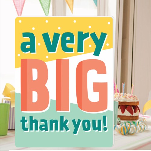 Big Dot of Happiness A Very Big Thank You - Gratitude - Giant Greeting Card - Jumborific Card Perspective: back