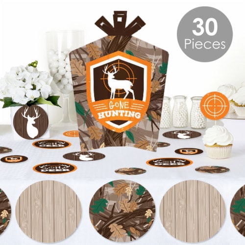 Big Dot of Happiness Gone Hunting Birthday Party Decor Terrific Table Centerpiece Kit 30 Ct Perspective: back