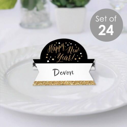 New Years Eve Place Cards Template, Printable New Years Eve Name Cards -  PlumPolkaDot