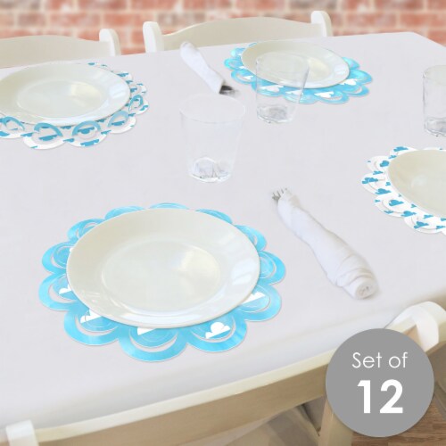 Big Dot of Happiness Taking Flight Airplane Baby Shower & Birthday Party Decor Chargers 12 Ct Perspective: back