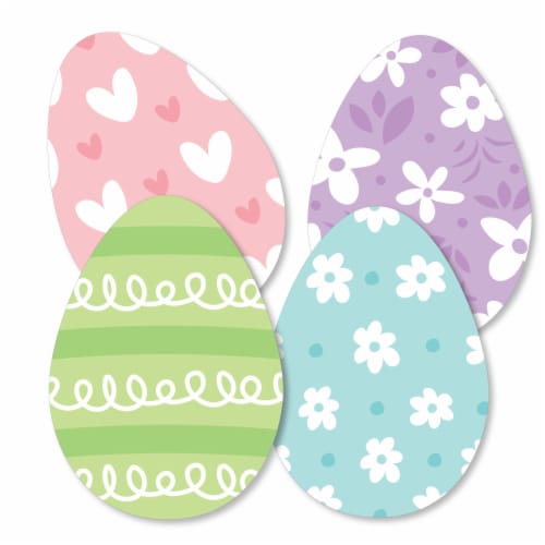 Big Dot of Happiness Spring Easter Bunny Egg Decorations Happy Easter Party Essentials 20 Ct Perspective: back