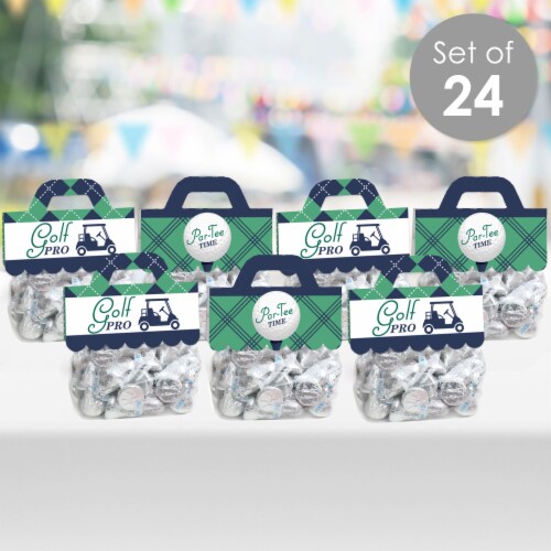 Big Dot of Happiness Par-Tee Time Golf Favor Candy Bags with Toppers 24 Ct Perspective: back