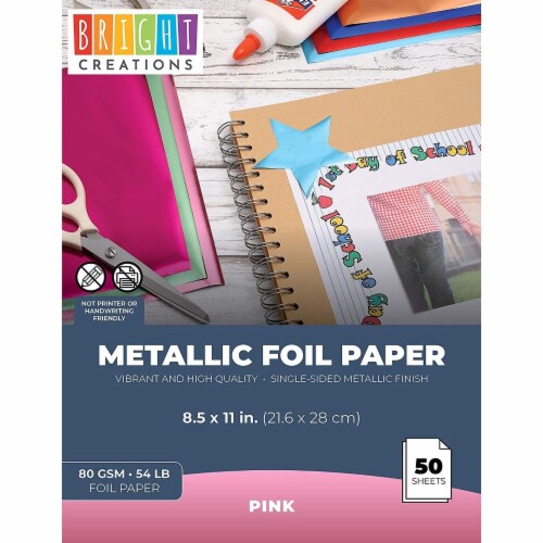 Pink Metallic Foil Sheets for Crafts (11 x 8.5 In, 50 Pack), PACK - Ralphs