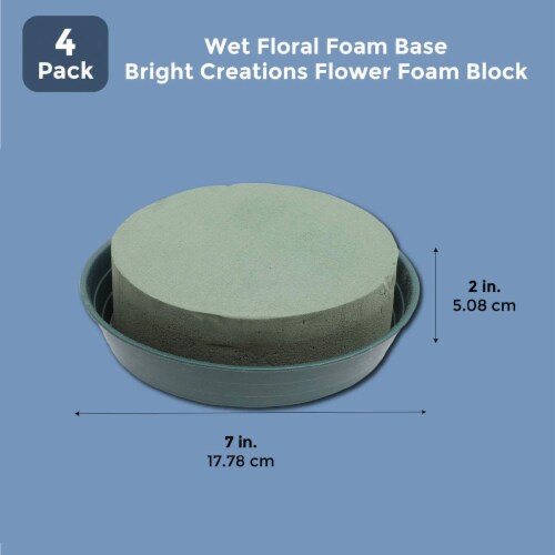 Pack of 6 Round Floral Foam Blocks for Fresh and Artificial 