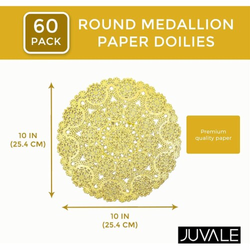 4 Inch Gold Round Lancaster Paper Doilies 100 Count – PEPPERLONELY