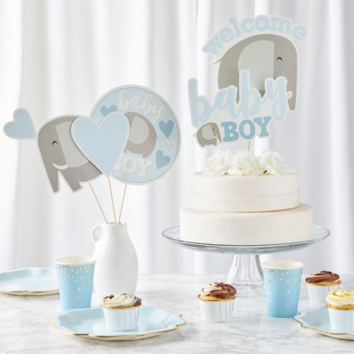 Elephant baby best sale shower table decorations
