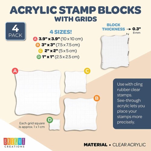 Acrylic Stamping Blocks 2 x 4