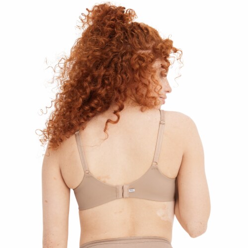 Jockey® Smooth & Sleek Microfiber Full Coverage Wirefree Unlined T-Shirt Bra - Beige Perspective: back