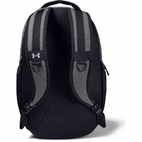 Under Armour Hustle 5.0 Backpack - Gray/Black Perspective: back