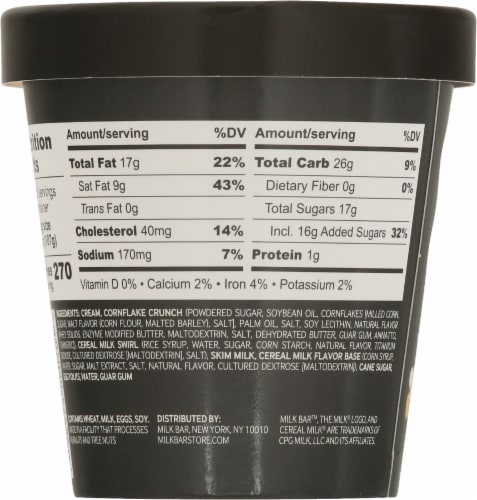 Milk Bar Ice Cream, Cereal Milk - 14 fl oz