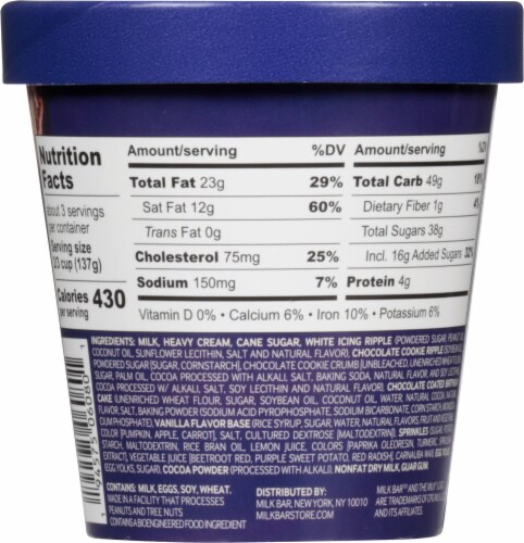 Milk® Milk Bar Chocolate Birthday Cake Ice Cream Perspective: back