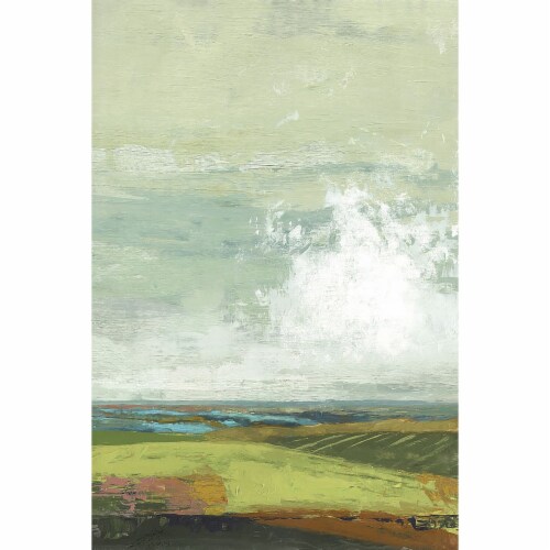 Farmland 30 X47  With Hand Painted Brushstrokes, Print On Canvas Perspective: back