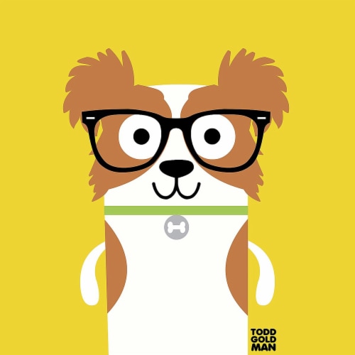 Bow Wow Papillon By Todd Art 35 X35 , Print On Canvas, Ready To Hang Perspective: back
