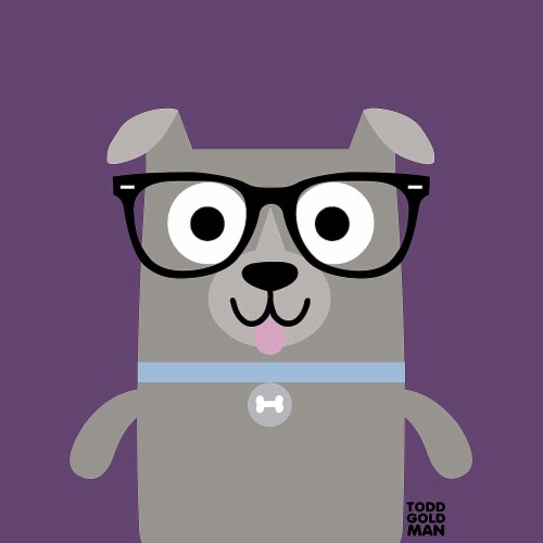 Bow Wow Pitt Bull By Todd Art 35 X35 , Print On Canvas, Ready To Hang Perspective: back
