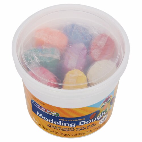 Creativity Street Modeling Dough, 8 Asst Colors, 4 oz. Per Piece, 8 Pcs/Pk, 3 Pk Perspective: back