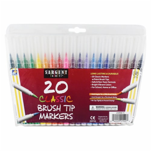 Sargent Art Classic Markers Brush Tip 20 Colors Per Pack 3 Packs