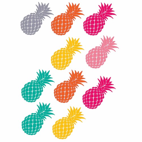 Teacher Created Resources Tropical Punch Pineapples Accents 30 Per Pack 3 Packs (TCR2156-3) Perspective: back