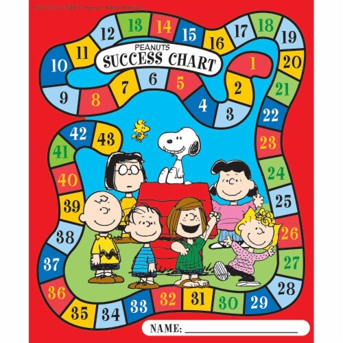 Eureka Mini Reward Charts with Stickers 5  x 6  Peanuts 36 Charts Per Pack 3 Packs Perspective: back