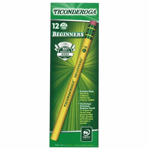 Ticonderoga Beginners Pencils with Eraser #2 Lead 12/Pack 2 Packs (DIX13308-2) Perspective: back