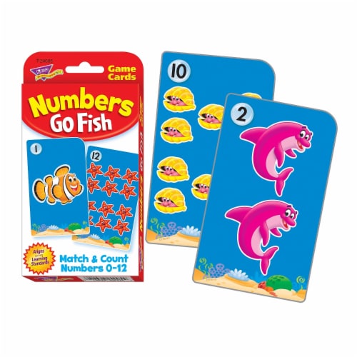 Trend Enterprises Challenge Cards Numbers Go Fish Matching Game Grade PK-1 T-24005-6 Perspective: back