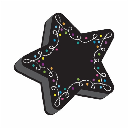 Ashley Productions Dry Erase Magnetic Whiteboard Erasers Star Chalk Pack of 6 (ASH09989-6) Perspective: back