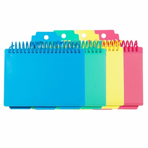 C-Line 3  x 5  Spiral Bound Index Card Notebook with Index Tabs Ruled Assorted Colors Pack Perspective: back