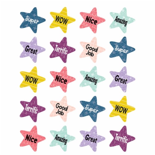 Teacher Created Resources Oh Happy Day Star Rewards Stickers 120/Pack 12 Packs (TCR8336-12) Perspective: back