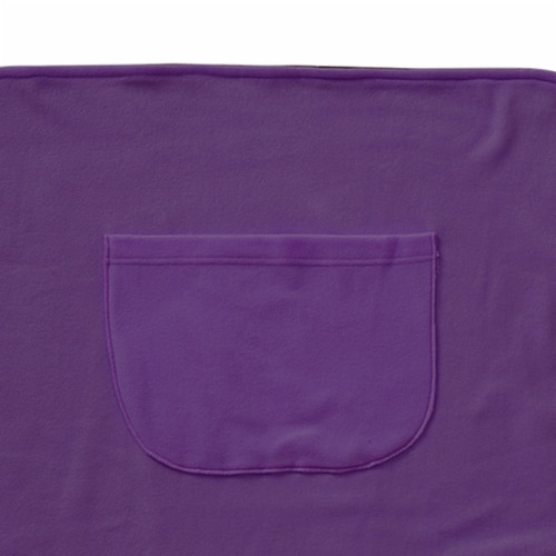 Silverts Eggplant / Black Reuseable Wheelchair Blanket Perspective: back