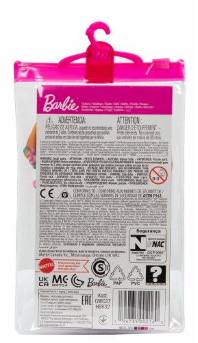 Mattel Barbie® Fashion Pack of Doll Clothes and Accessories Perspective: back