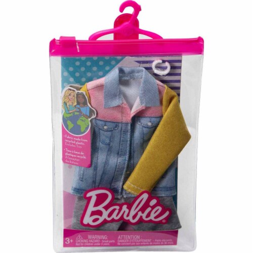 Barbie Clothing Fashions Pack - Long Sleeve Denim Jacket Perspective: back