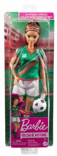 Barbie® Brunette Soccer Doll Perspective: back