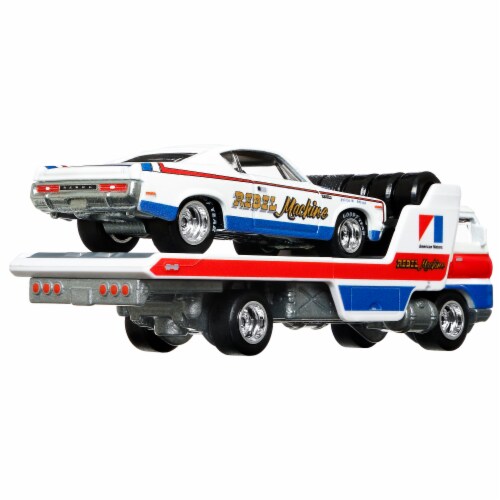 Hot Wheels® Team Transport™ Wide Open with '70 AMC Rebel Machine Perspective: back