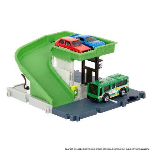 Mattel Matchbox Action Drivers Bus Station Playset Perspective: back