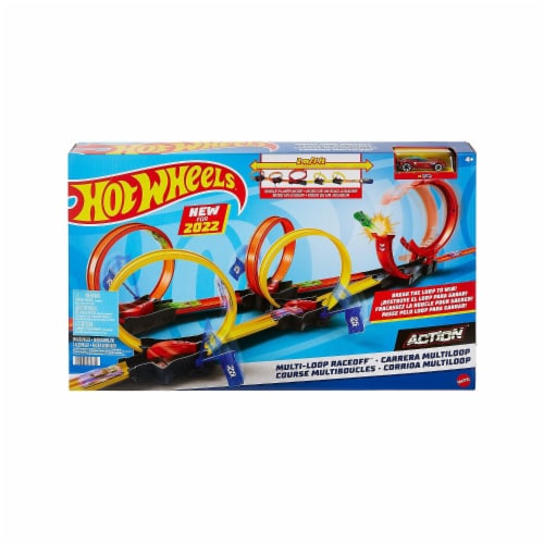 Mattel Hot Wheels® 2022 Multi-Loop Race Off Gamified Track Perspective: back
