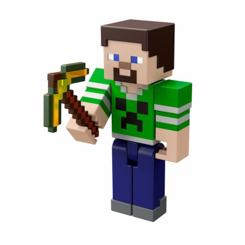 Minecraft Creeper Shirt Steve 3.25 Inch Figure Perspective: back