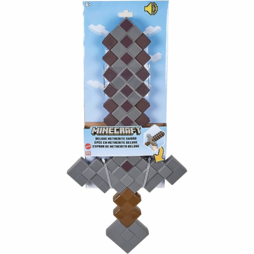 Minecraft Toys Deluxe Netherite Sword w/ Lights & Sounds, Minecraft-Game Role-play Accessory Perspective: back