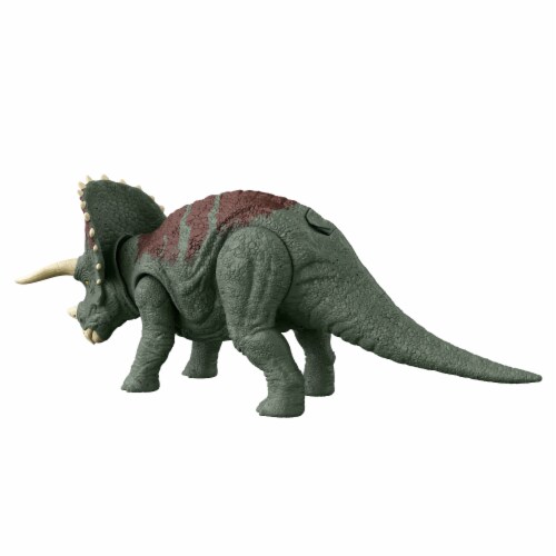Mattel® Jurassic World Dominion Roar Strikers™ Triceratops Toy Figure Perspective: back
