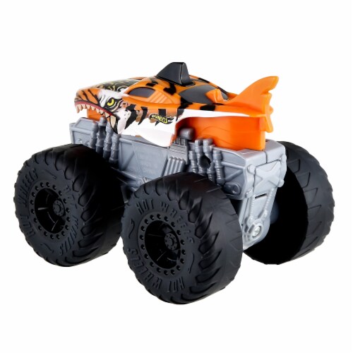 Mattel Hot Wheels® Monster Trucks Roarin Wreckers Tiger Shark Vehicle Perspective: back