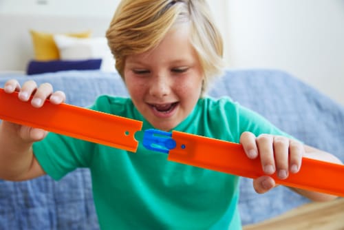 Hot Wheels Track Builder Unlimited Straight Track 90cm 3ft+ Orange Perspective: back