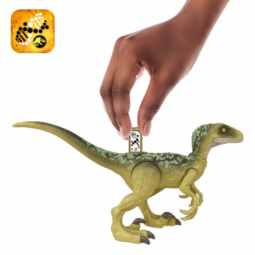 Mattel Jurassic World Human Dino Pack Dr Ian Malcolm and Velociraptor Action Figure Perspective: back